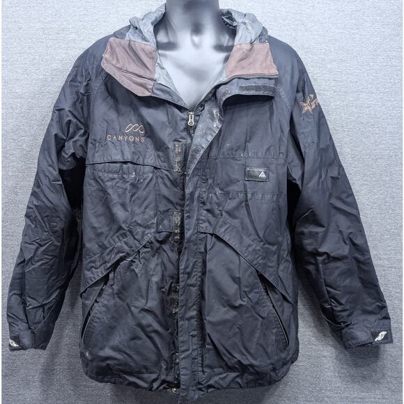 BURTON Mens Coat - Black, Snowboard, Poacher Jacket, Full Zip, Hood, Size Large - Picture 1 of 5